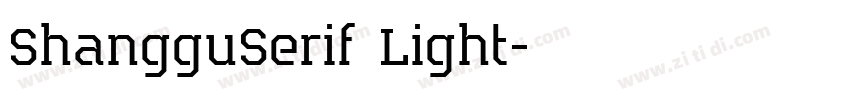 ShangguSerif Light字体转换